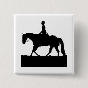 Chapa Cuadrada Horse Silhouette