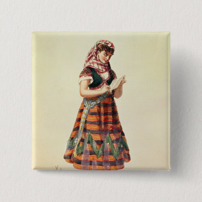 Chapa Cuadrada Hortense Schneider (Anverso)