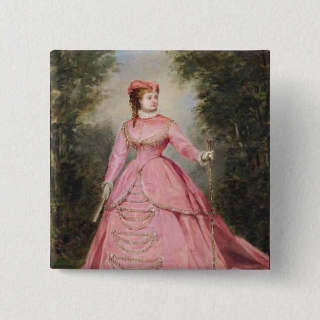 Chapa Cuadrada Hortense Schneider 1868 (Anverso)