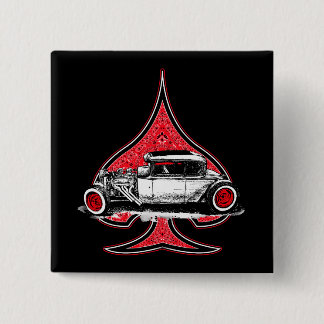 Chapa Cuadrada Hot Rod Spade Button