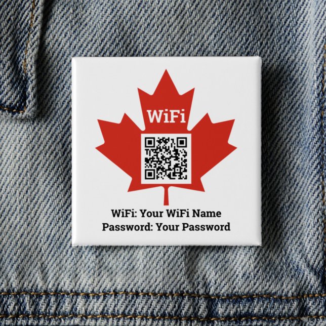 Chapa Cuadrada Hotel canadiense con detalles Wifi más código QR p (Subido por el creador)