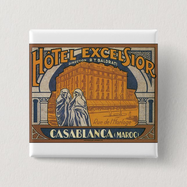 Chapa Cuadrada Hotel Excelsior Casablanca (Anverso)