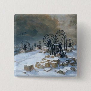 Chapa Cuadrada Hoyos en Gentilly en la nieve, 1879