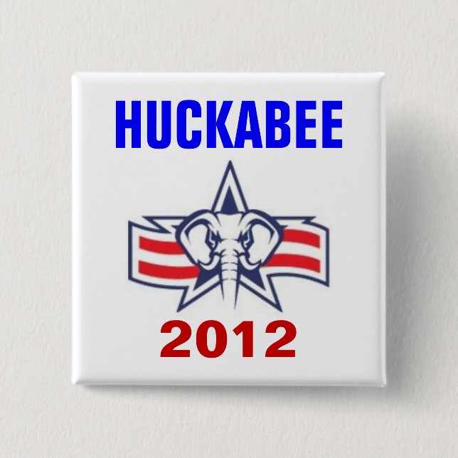 Chapa Cuadrada Huckabee 2012 (Anverso)