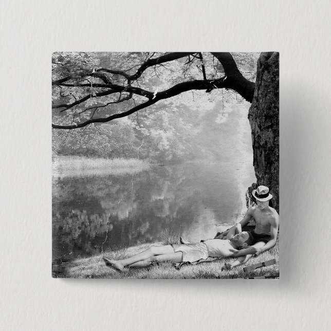 Chapa Cuadrada Huckleberry & Tom (Anverso)