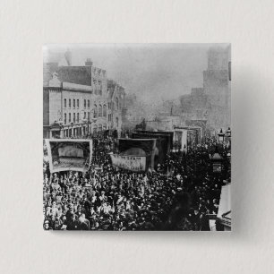 Chapa Cuadrada Huelga de muelle de Londres, 1889