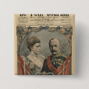 Chapa Cuadrada Huéspedes de Francia, rey Frederick VIII y reina