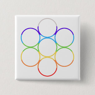 Chapa Cuadrada Huevo de la vida Chakra