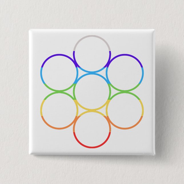 Chapa Cuadrada Huevo de la vida Chakra (Anverso)