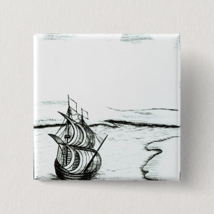 Chapa Cuadrada Huida Inglaterra de rey Charles II en 1651