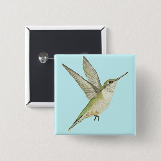 Chapa Cuadrada Hummingbird (Anverso y reverso)
