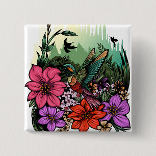 Chapa Cuadrada Hummingbird Garden