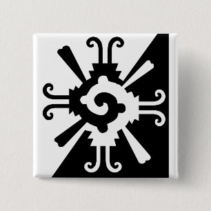 Chapa Cuadrada Hunab Ku-Black y White