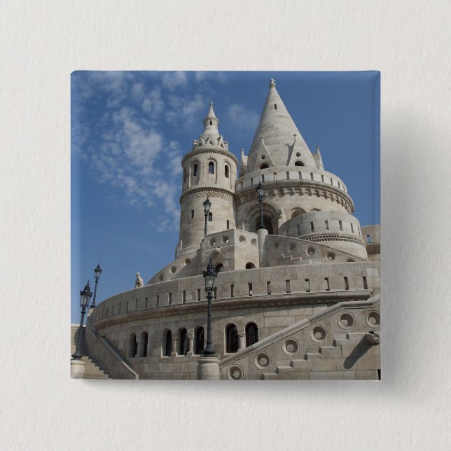 Chapa Cuadrada Hungría, ciudad capital Budapest. Buda, Castillo 2 (Anverso)