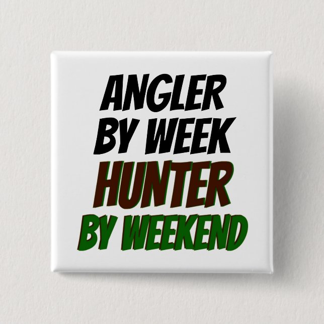 Chapa Cuadrada Hunter Angler (Anverso)