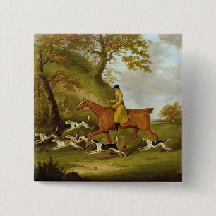 Chapa Cuadrada Huntsman y perros, 1809 (aceite en lona)
