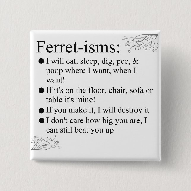 Chapa Cuadrada Hurón-ismos y refranes (Anverso)