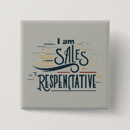 Chapa Cuadrada I am Sales Representante Square