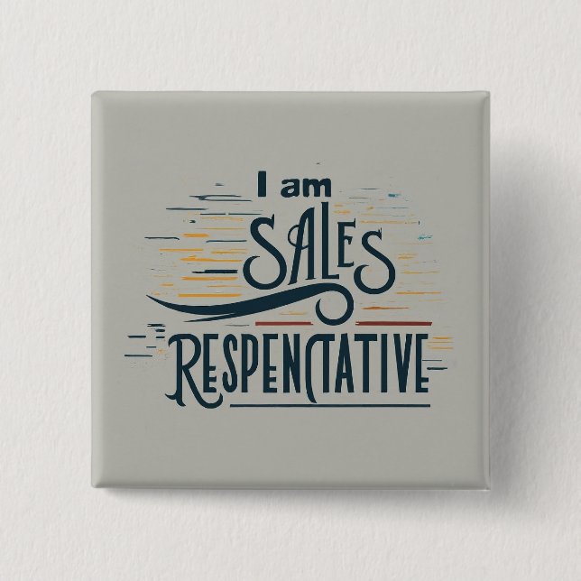 Chapa Cuadrada I am Sales Representante Square (Anverso)