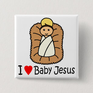 Chapa Cuadrada I bebé Jesús del corazón (amor)