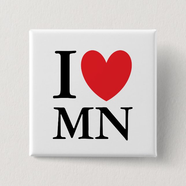 Chapa Cuadrada I corazón Minnesota (Anverso)
