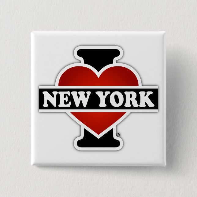 Chapa Cuadrada I corazón Nueva York (Anverso)