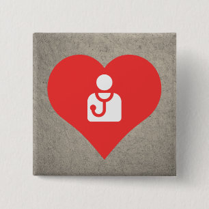 Chapa Cuadrada I el corazón cuida el icono