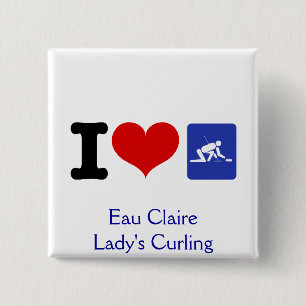 Chapa Cuadrada I Heart Curling