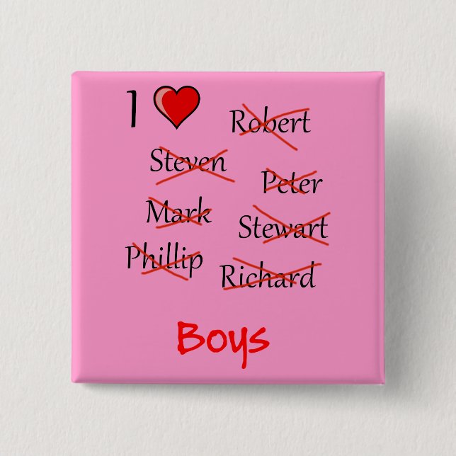 Chapa Cuadrada 'I (HH) Boys (Anverso)