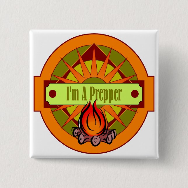 Chapa Cuadrada I ` m un Prepper (Anverso)
