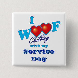 Chapa Cuadrada I perro del servicio del tejido