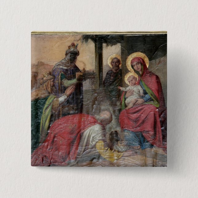 Chapa Cuadrada icongrafía ortodoxa serbia en la iglesia de Valjev (Anverso)