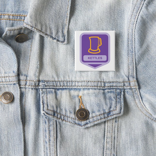Chapa Cuadrada Icono de Hervidores Modernos de Morado y Amarillo (Subido por el creador)