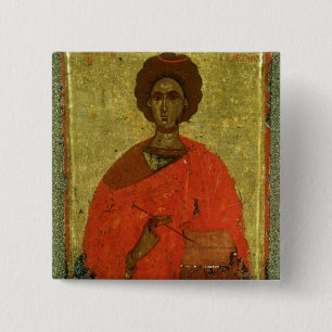 Chapa Cuadrada Icono de St. Pantaleon de Nicomedia