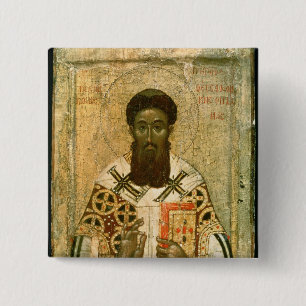 Chapa Cuadrada Icono del arzobispo de St Gregory de Salónica