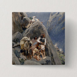 Chapa Cuadrada Íconos de los nativos americanos: guerreros apache