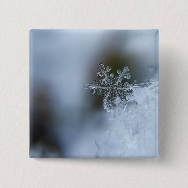 Chapa Cuadrada Icy Snowflake (Anverso)