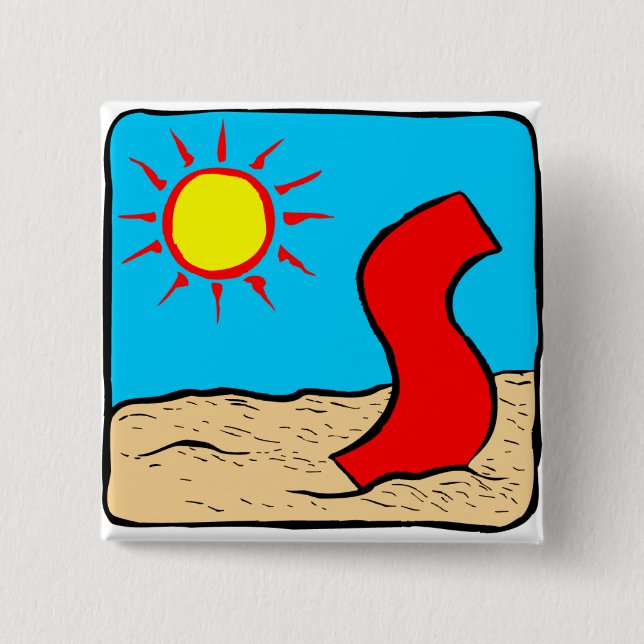 Chapa Cuadrada Ideas de bodas de playa Letra S (Anverso)