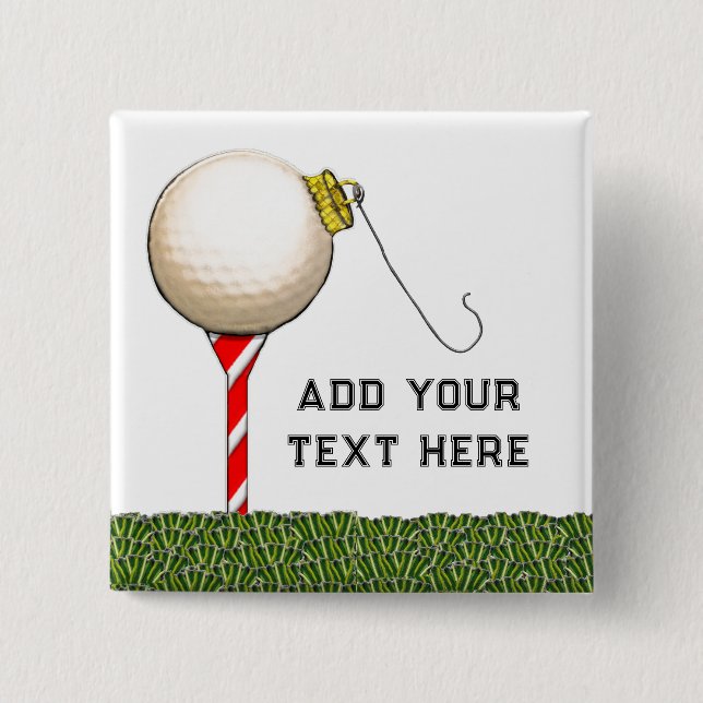 Chapa Cuadrada Ideas de regalo de golf para navidades (Anverso)