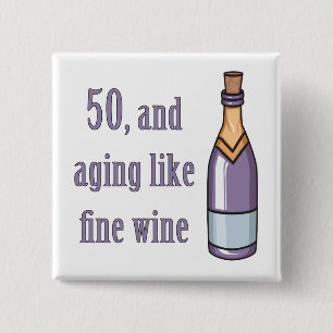 Chapa Cuadrada Ideas divertidas de regalo de cumpleaños número 50