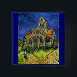 Chapa Cuadrada Iglesia del Bella Artes Auvers Van Gogh<br><div class="desc">Iglesia de Auvers, Vincent van Gogh, Auvers-sur-Oise, junio de 1890. Óleo sobre lienzo, 94 x 74 cm. Paris Musee d'Orsay. Vincent Willem van Gogh (30 de marzo de 1853 a 29 de julio de 1890) fue un artista holandés post-impresionista. Algunas de sus pinturas están ahora entre las obras de arte...</div>