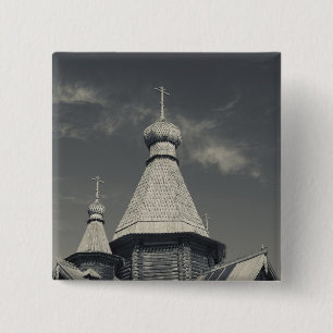 Chapa Cuadrada Iglesia ortodoxa rusa de madera tradicional