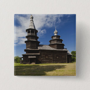 Chapa Cuadrada iglesia ortodoxa rusa de madera tradicional