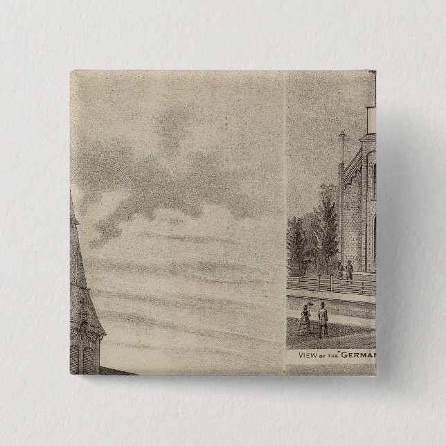 Chapa Cuadrada Iglesias católicas alemanas en Minnesota (Anverso)