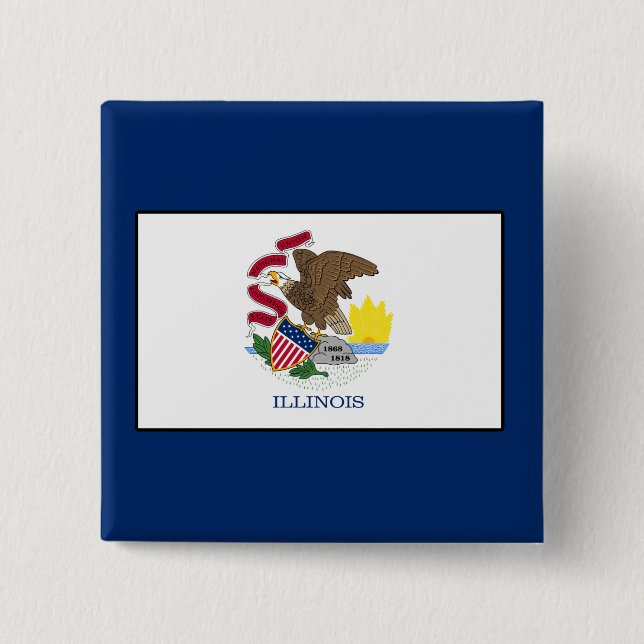 Chapa Cuadrada Illinois (Anverso)