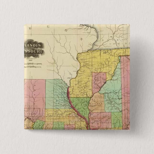 Chapa Cuadrada Illinois y Missouri 4 (Anverso)