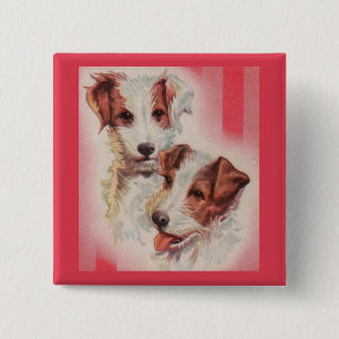 Chapa Cuadrada ILUSTRACION CUTE Jack Russell terriers