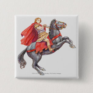 Chapa Cuadrada Ilustracion de Alexander el grande
