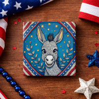 Ilustración de burro azul patriótico