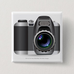 Chapa Cuadrada Ilustracion de Digitaces de la cámara digital